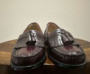 G.H. Bass Weejuns Layton Kiltie Tassel Loafers Burgundy Size 10 EE B7